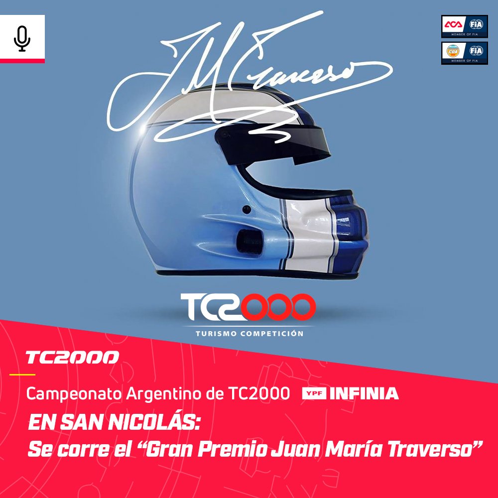 LA FECHA 3️⃣ DEDICADA AL MÁXIMO CAMPEÓN 🏆 Fue 7️⃣ veces campeón argentino de TC2000, con 68 triunfos y un legado imborrable. Señoras y señores, este 18 y 19 de mayo los esperamos en San Nicolás 📍 para el Gran Premio Juan María Traverso 🏁 Más ℹ️ en t.ly/QBR3v