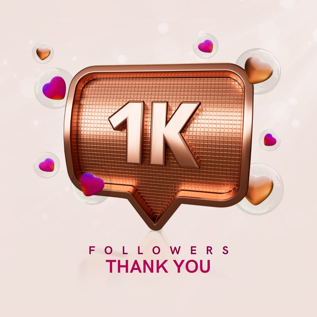 Here's to many more wonderful moments together!  #Grateful #1kFollowers 💪💪