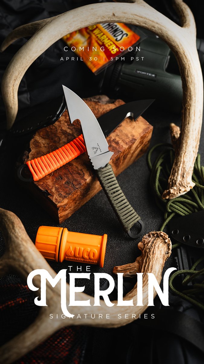 Introducing the Merlin, a new Signature Series collaboration blade from Toor Knives and @forloh_official , an American-made technical outdoor apparel brand.

toorknives.com/collections/si…

#ToorKnives #Forloh #MadeInTheUSA #SanDiego