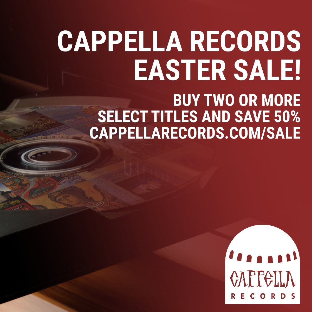 Now through May 5, save 50% on select #CappellaRecords titles when you purchase two or more! The perfect opportunity to stock up on some of our most in-demand titles — the more you buy, the more you save! Explore the sale today: cappellarecords.com/sale
