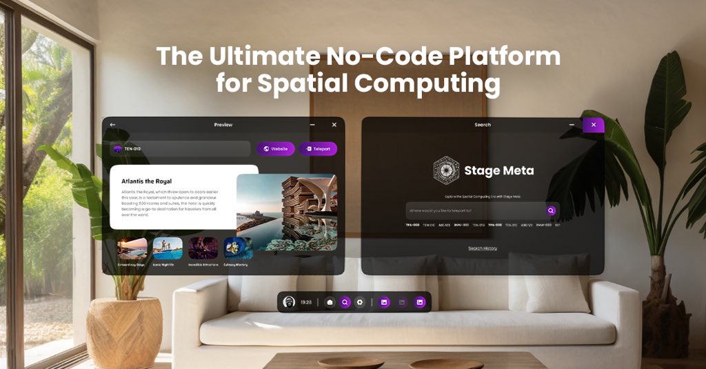 Stage Meta has been featured on Benzinga! We're proud to be at the forefront of the spatial computing era, offering a groundbreaking no-code platform that empowers everyone to build immersive experiences.

benzinga.com/content/384185…

#SpatialComputing #Innovation #StageMeta #B2B