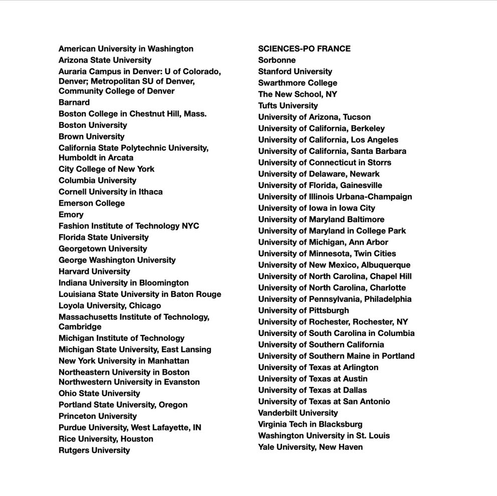 تحديث لعدد الجامعات المعتصمة من اجل فلسطين وصل العدد لحوالي ٧٥ #تمرد_طلاب_امريكا