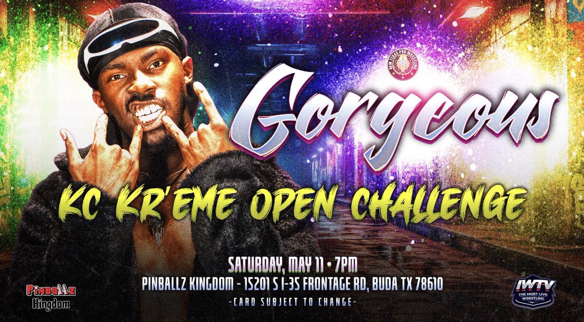 Kr’eme has an important message on May 11th for all the bums of #austintx and all the human trash buckets @NewTexasPW that the Keeper is the #Kremeofthecrop in that ring! 😤🤟🏿 #RealDeal #scream