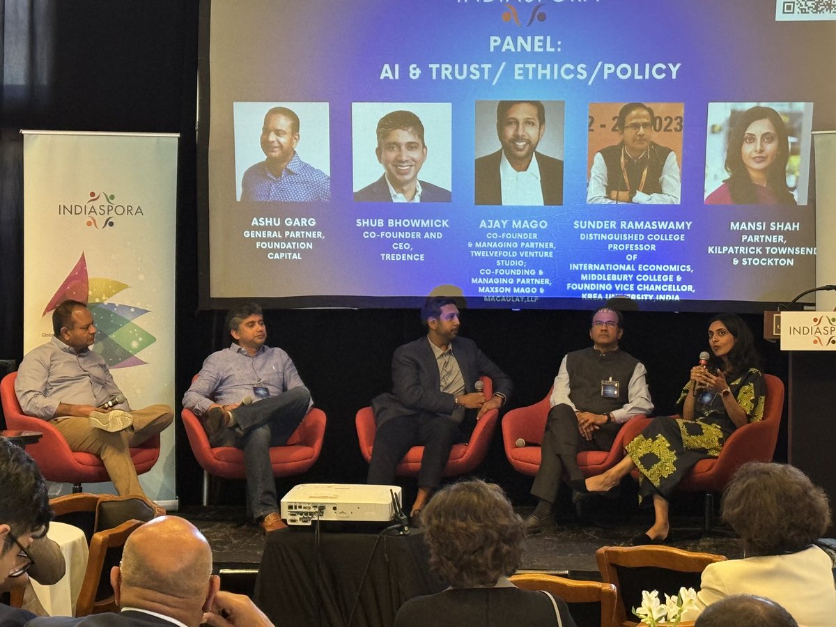 DiyaTV's tweet image. At ⁦⁦@Stanford⁩, ⁦@IndiasporaForum⁩ is hosting an #AI Summit with thought leaders across sectors, disciplines &amp;amp; continents. Full coverage exclusively on #DiyaTV! #Indiaspora ⁦@mrsandhill⁩