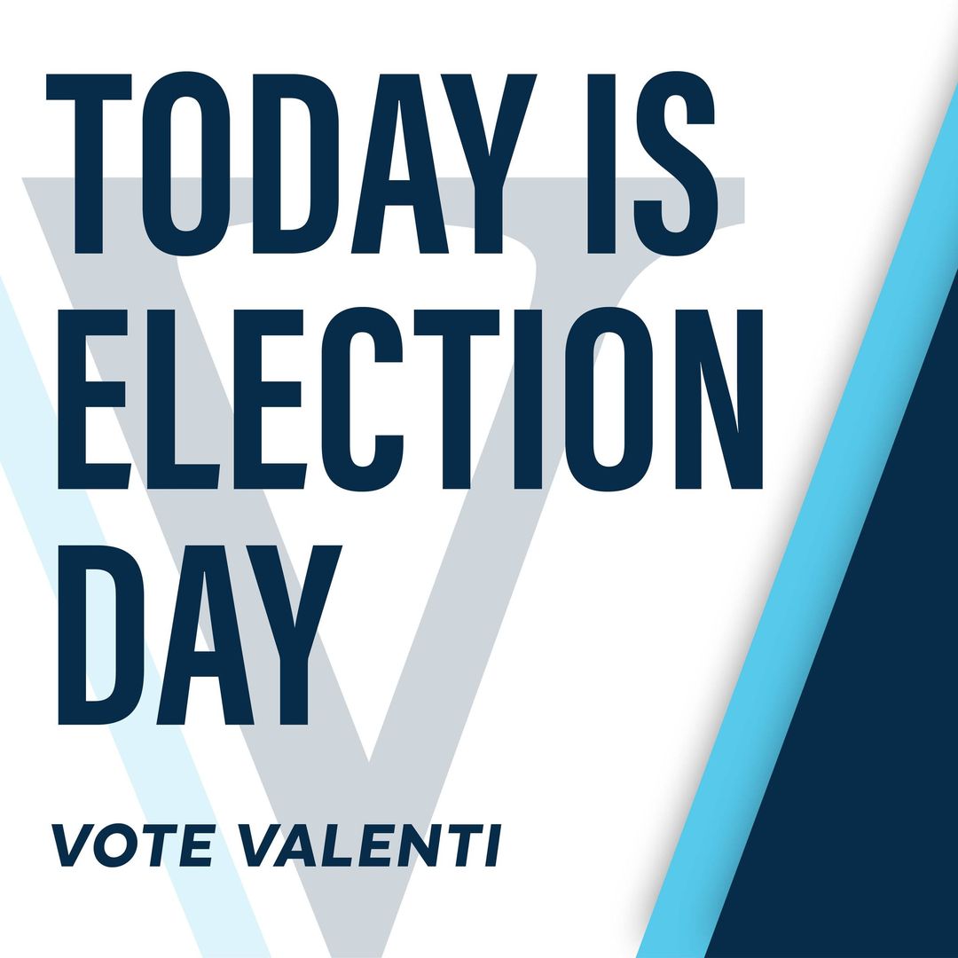 Today is Election Day! Polls are open from 7am - 8pm. Please be among the first to vote today before the first beat of Jazz Fest and before golfers step up to the first tee of the Classic.
Visit voteforvalenti.com/vote to find your polling precinct!