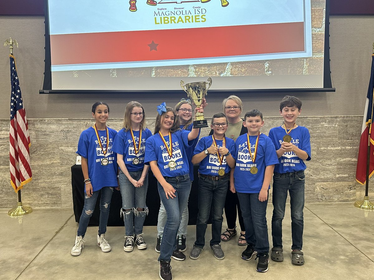 carolramirez72's tweet image. Intermediate Battle of the Books Winners right here!! Great job Bear Branch Intermediate. You deserve it! 
@BearBranchInt 
@MagnoliaISD
