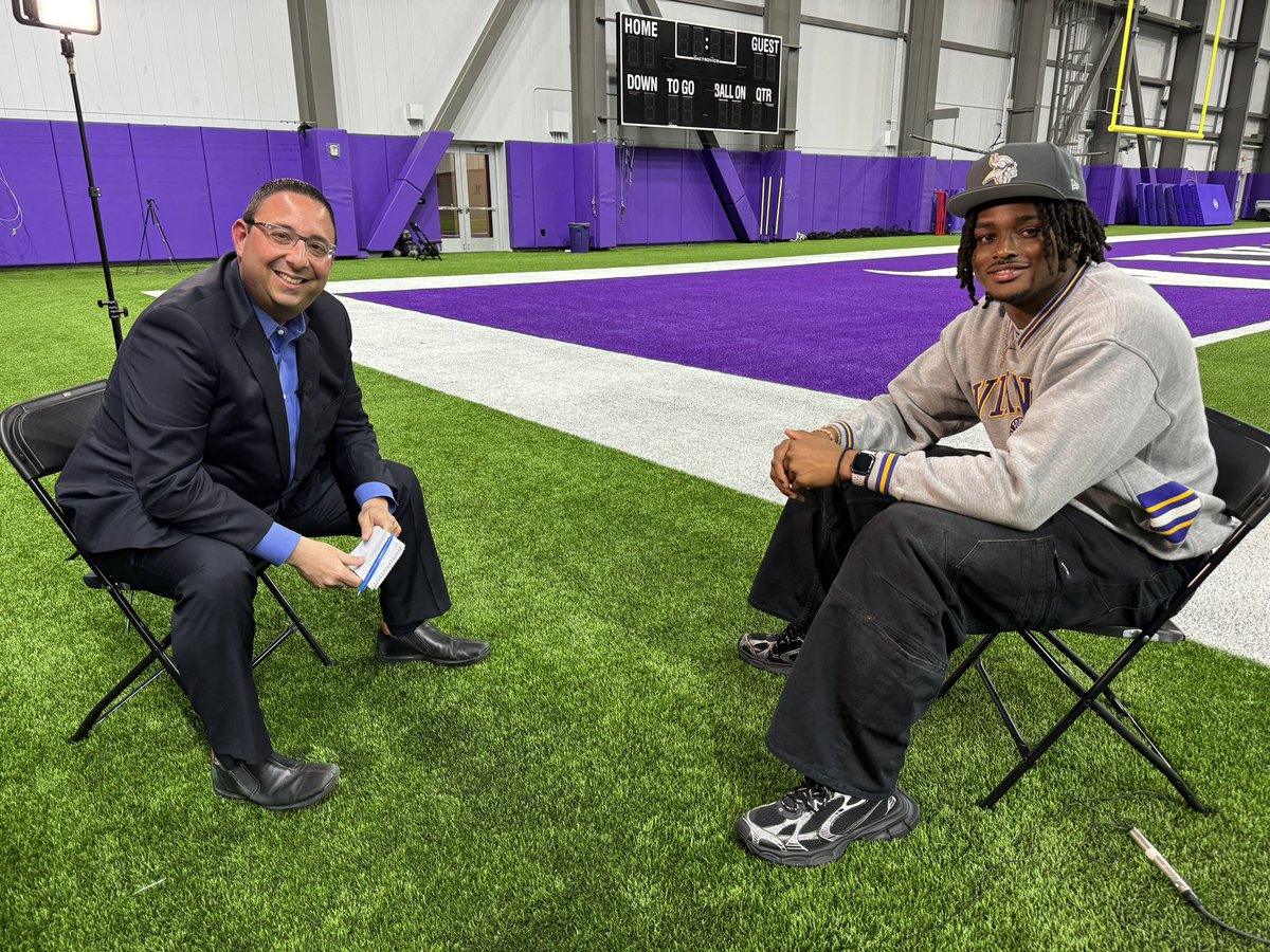 Enjoyed getting to know #Vikings first round picks J.J. McCarthy and Dallas Turner. Hard to believe each turned just 21-years-old earlier this year. Both very impressive.