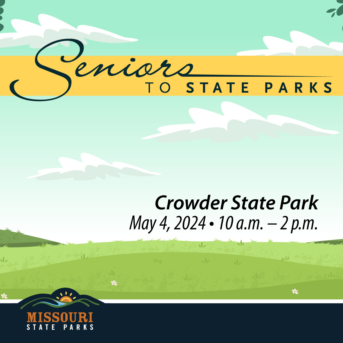 Crowder State Park hosts its “Seniors to Parks” next Saturday, May 4. Learn more about the activities planned and register at ow.ly/fCcx50Rjmnn .