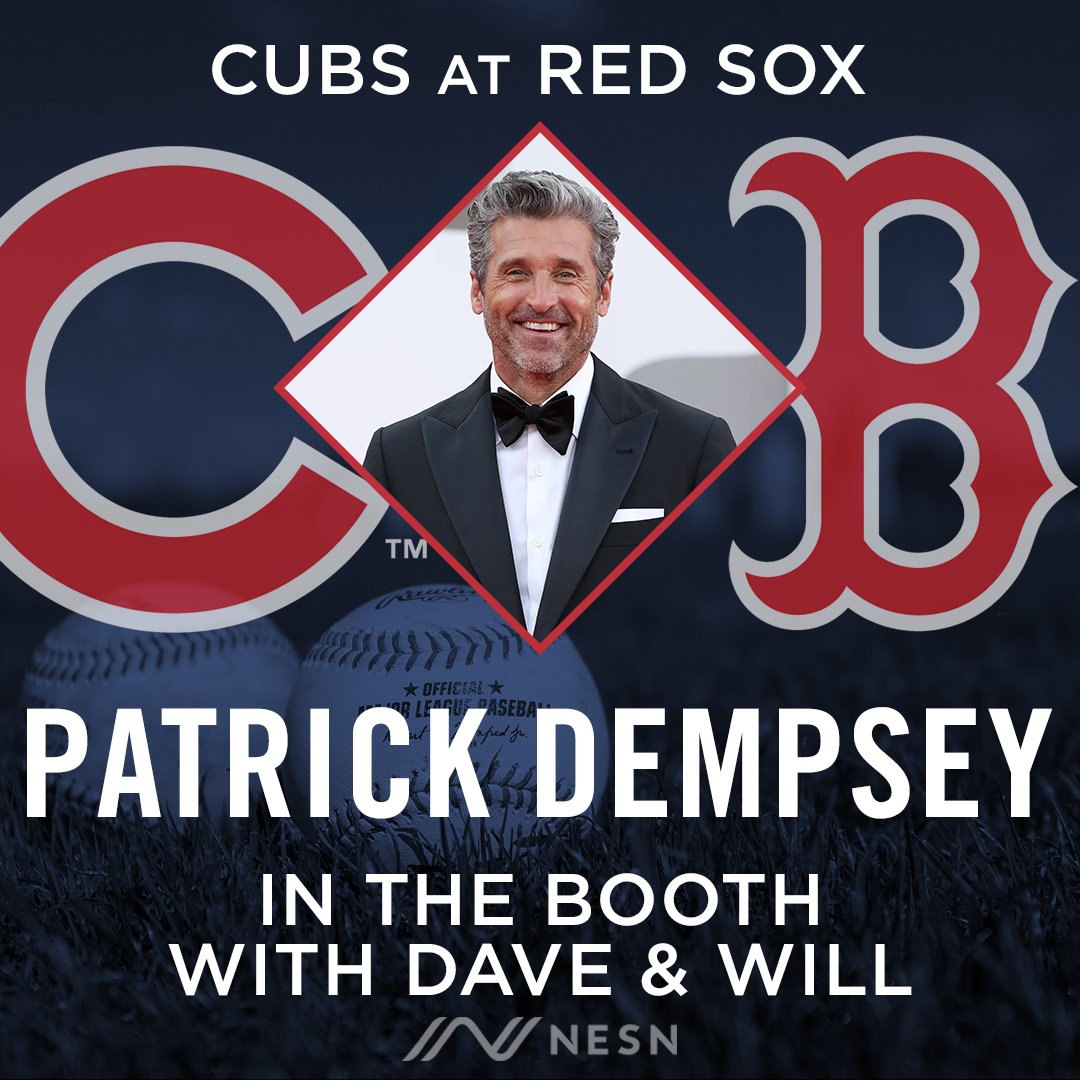 Catch @PatrickDempsey in the booth with us during the bottom of the 3rd inning! 👀 #RedSox