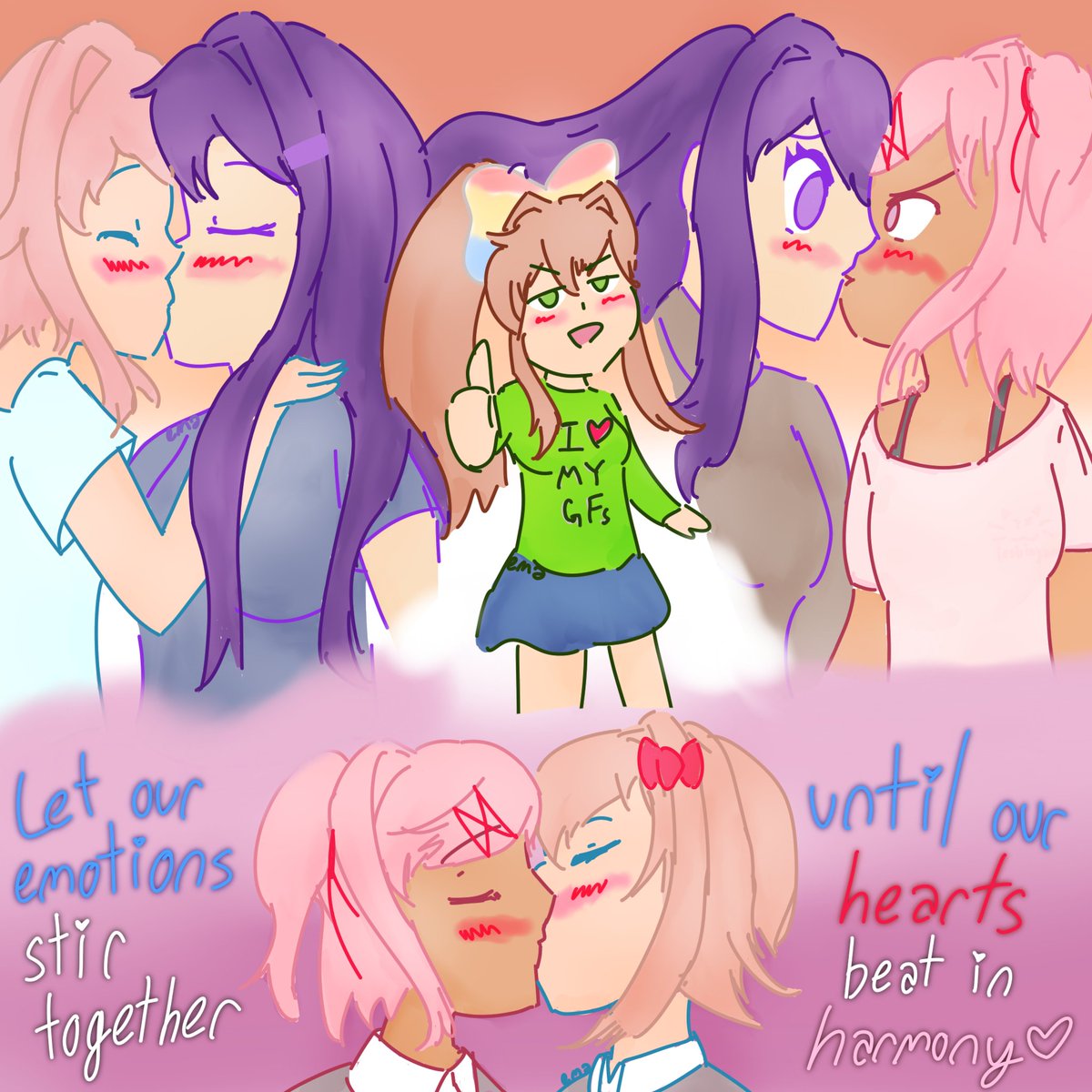 Day 275: LOVE WINS
#LesbianVisibilityWeek

#DDLC #DokiDokiLiteratureClub
#ドキドキ文芸部 #drawingmonikaeveryday