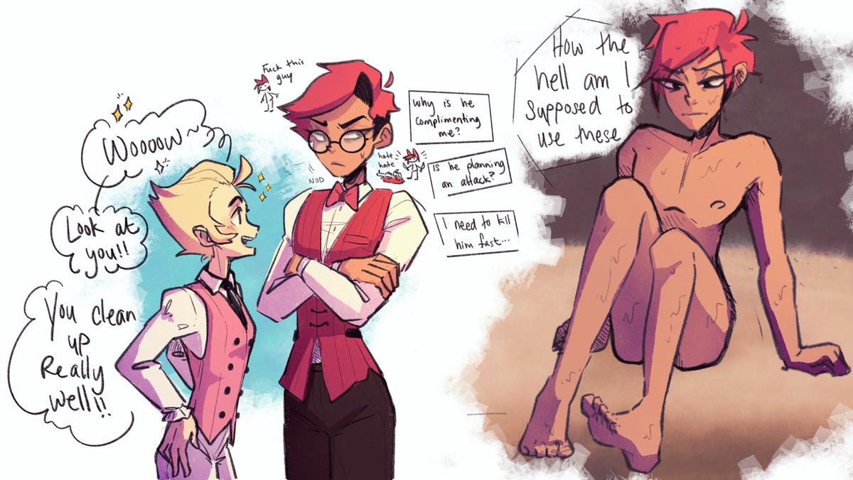 #radioapple Little Mermaid AU except Alastor is tsundere the whole time