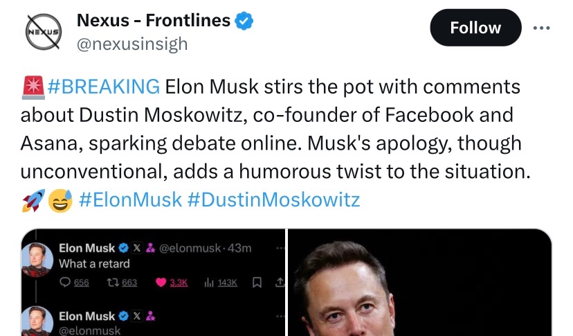 Traditional media is dead! Why would anyone need to leave X, when all the real news is right here!

Who even *cares* what this Dusty NPC said, or what “sparked debate”, or whether #Tesla is a #HouseOfCards, the real story is that this premium 🤖 thinks #ElonMusk is a riot!! 🚀😅
