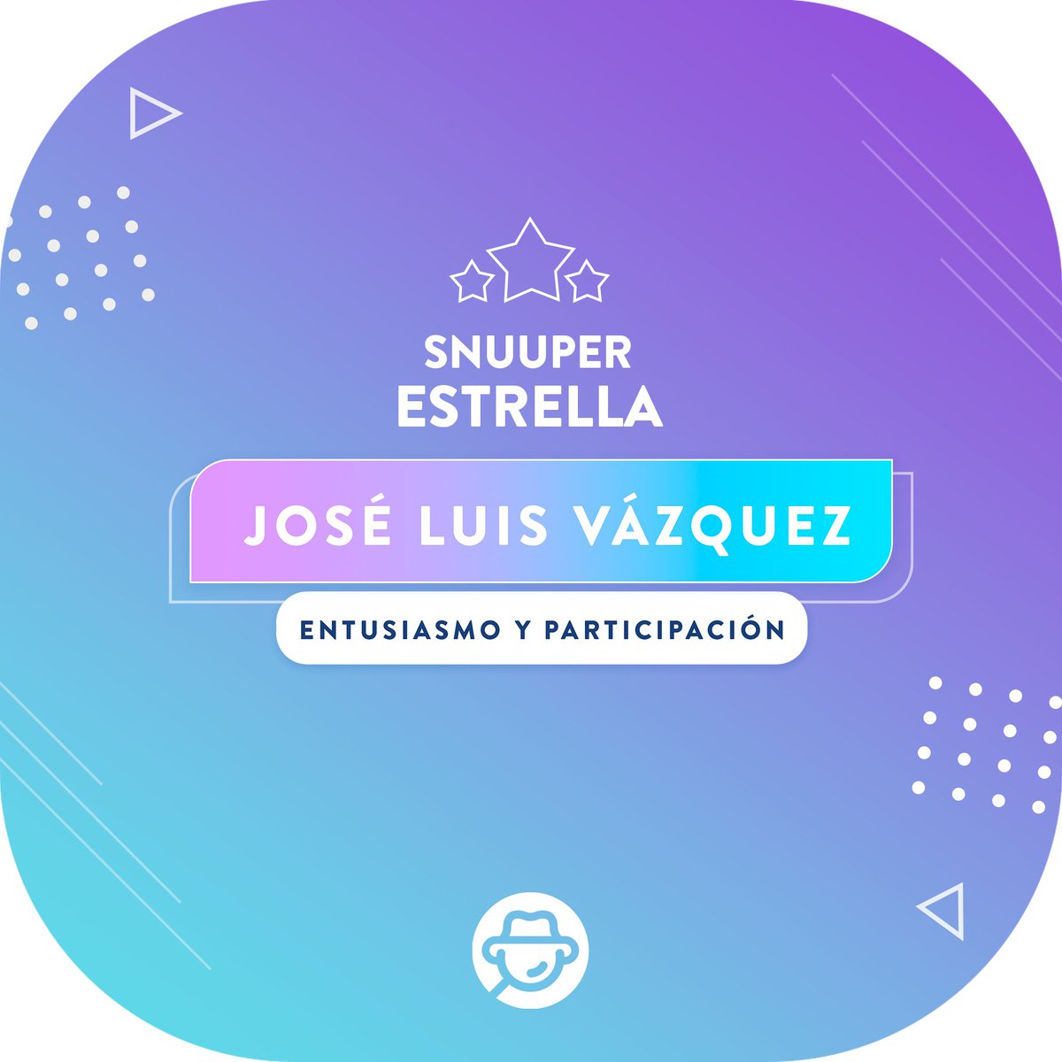 ¡Felicidades a la Snuuper Estrella, José Luis! 🎉

Queremos destacar tu gran participación y entusiasmo, además de agradecer que de que seas parte nuestra comunidad.✨ Hemos cargado tu recompensa, esperamos que la disfrutes al máximo.🙌 

#Snuuper #YoSoySnuuper #SnuuperEstrella