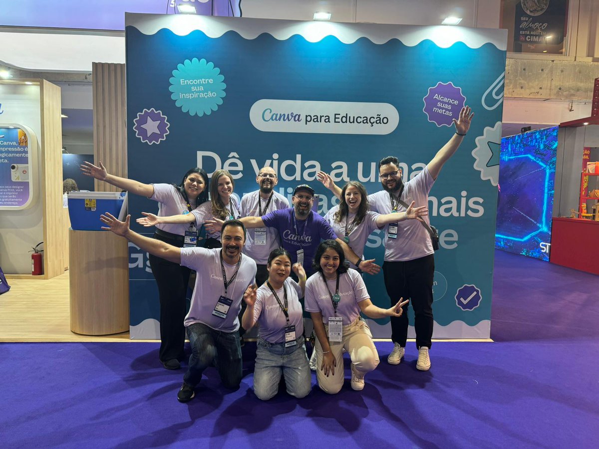 It's a wrap! The @Canva team had an incredible time @Bett_show Brazil! Thanks to everyone who stopped by the booth! We loved connecting with you! Can't wait to see what you create next with #CanvaEDU!