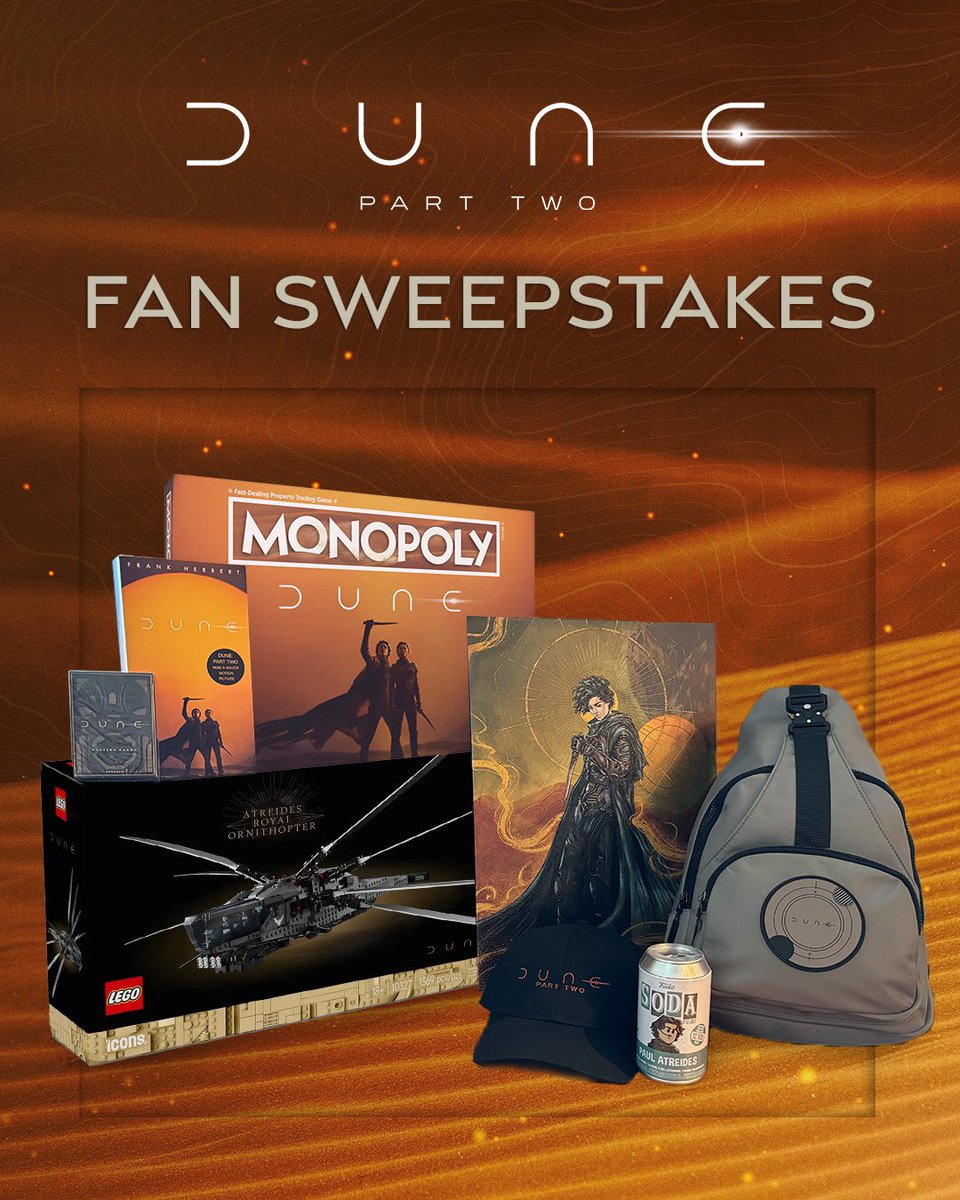 Time is running out to see Dune: Part Two on the big screen. Don’t miss it! As a thank you for your support of #Dunemovie so far, we're launching a giveaway! Share your love of Dune on socials and repost this post for additional chances to win. bit.ly/3whRCVG