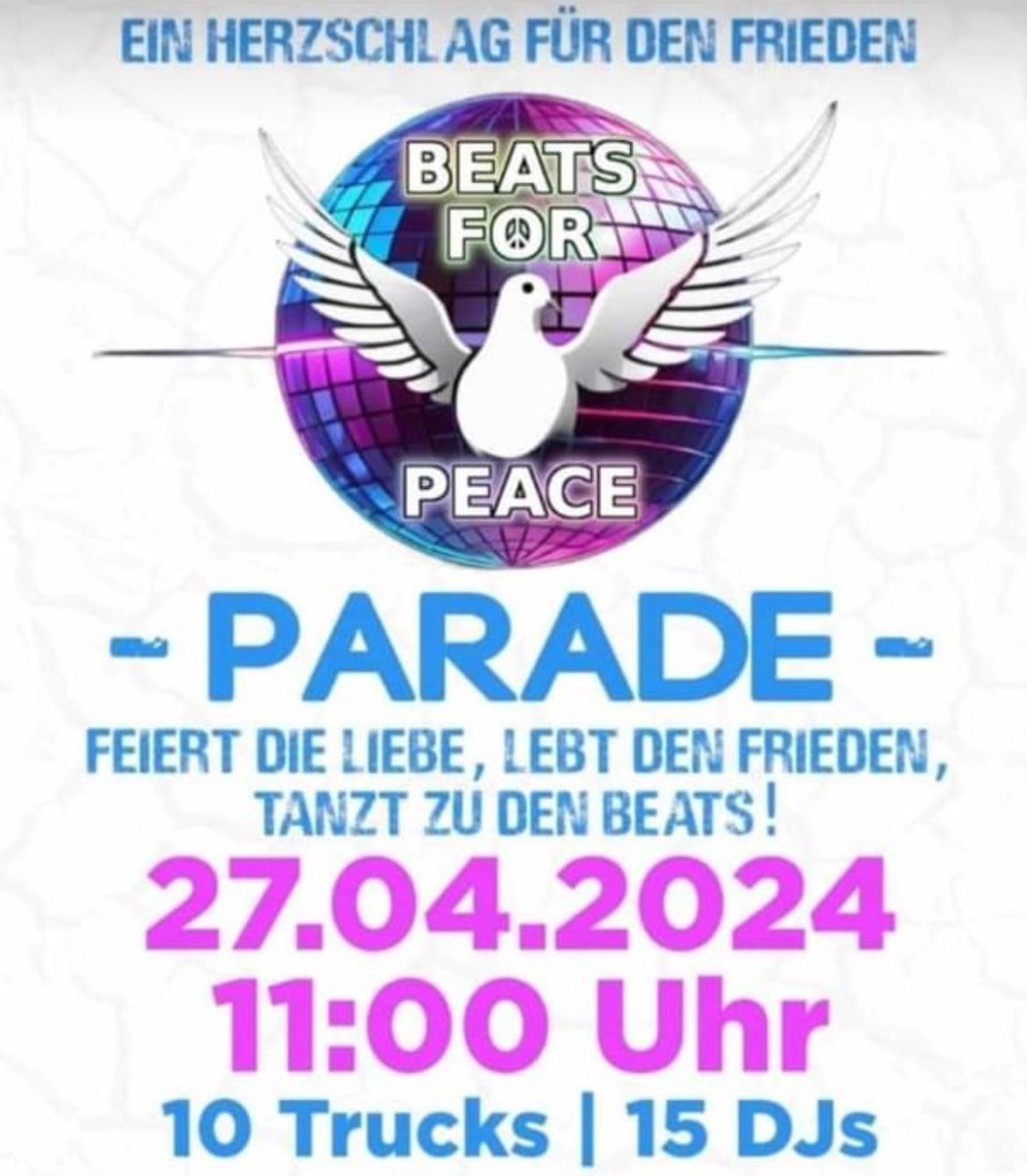 Kommt zahlreich und feiert mit uns das Leben. Frieden und Liebe für die Welt! 🌍

#life #love #peace #beats #techno #music #amina 
#berlin #b2704 #germany 

open.spotify.com/playlist/6jzUN…