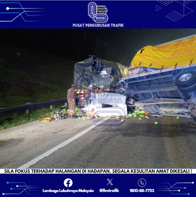 7.14am🔸 PLUS@E2:⚠️Susulan kemalangan di KM 195.3 arah Selatan dari Ayer Keroh ke Jasin. ▶️Status terkini, lorong Kiri & Tengah masih terhalang. Trafik terkawal. Berhati-hati memandu.