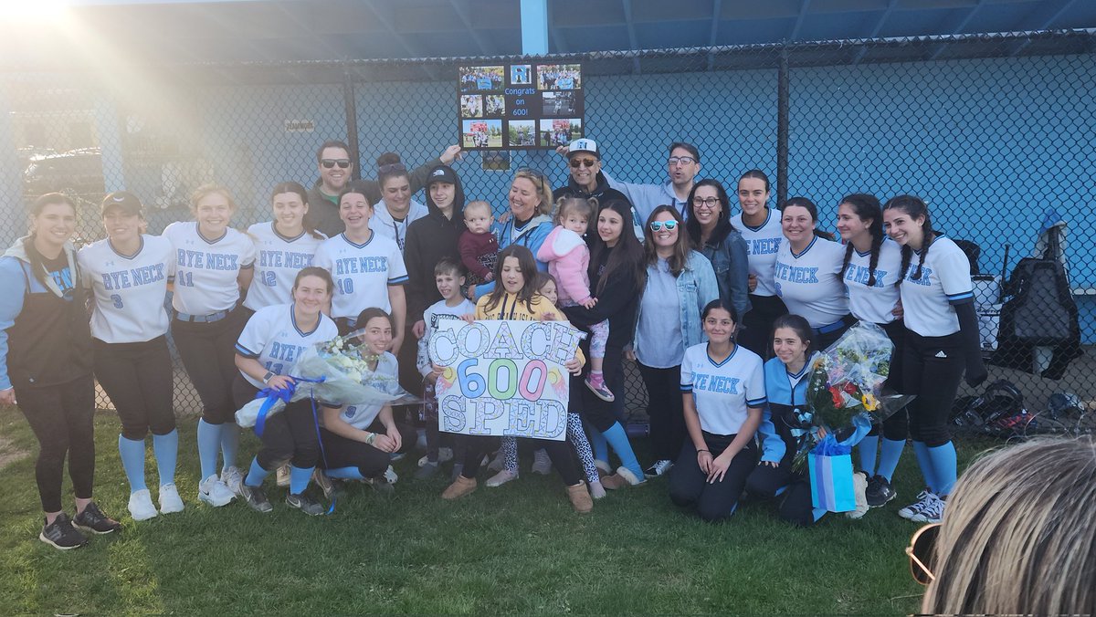 Congrats to Rye Neck HS Coach Joan Spedafino on achieving her '600' Career Win this afternoon. She now joins Former Bay Shore HS Coach Jim McGowan, Former Cicero North-Syracuse HS Coach Kerry Bennett and Current Minisink Valley HS Coach Bruce Guyette (Section 9) in the 600 Club