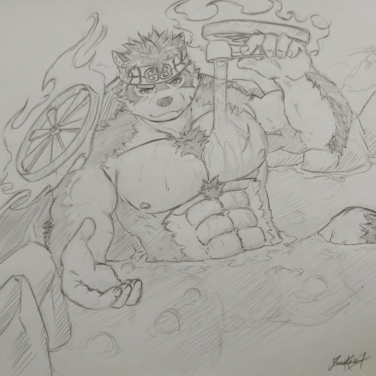 Onsen Horkeu Kamui ♨️♨️♨️
#housamo 
#tokyoafterschoolsummoners 
#放サモファンアート
#放サモ