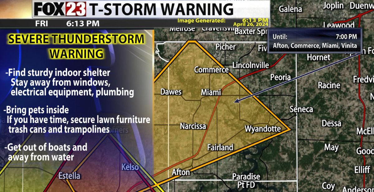 A Severe T-Storm Warning is in effect for this portion of Ottawa County. #okwx