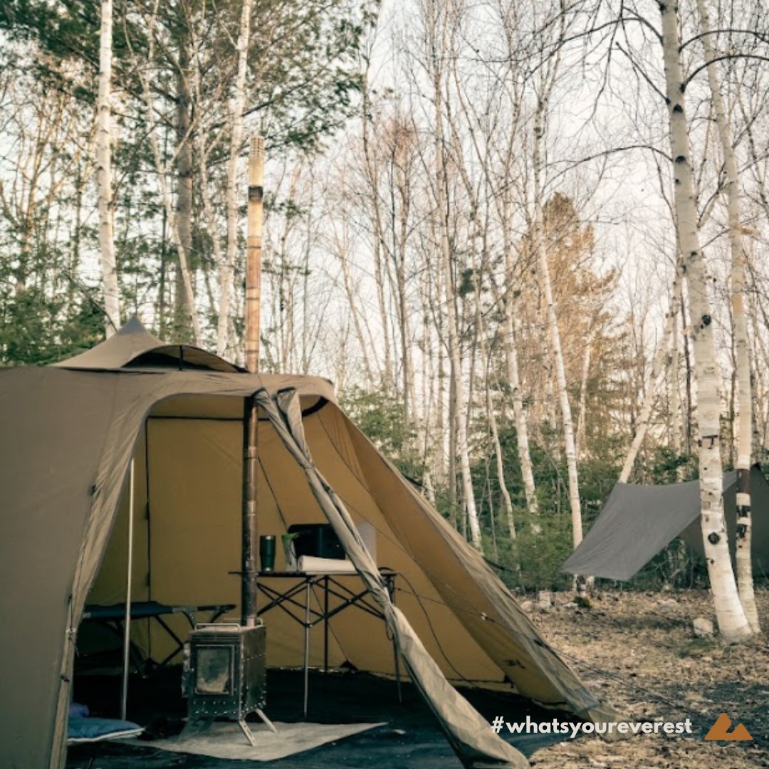 Spring time is one of the best for camping. What is your go-to set up?
.
.
.
📸 @nomadperrin 
#camping #campinglife #getoutdoors #whatsyoureverest