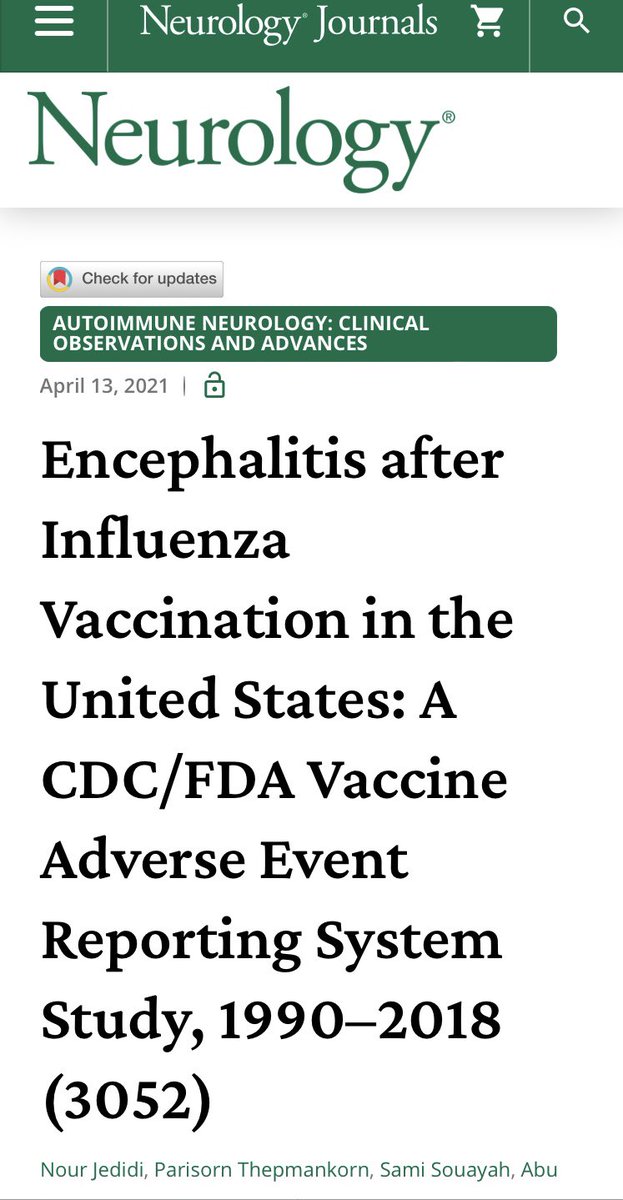@DiedSuddenly_ Vaccine-induced encephalitis.

Not the first time this has happened as the result of influenza vaccinations, and unfortunately, won’t be the last!
