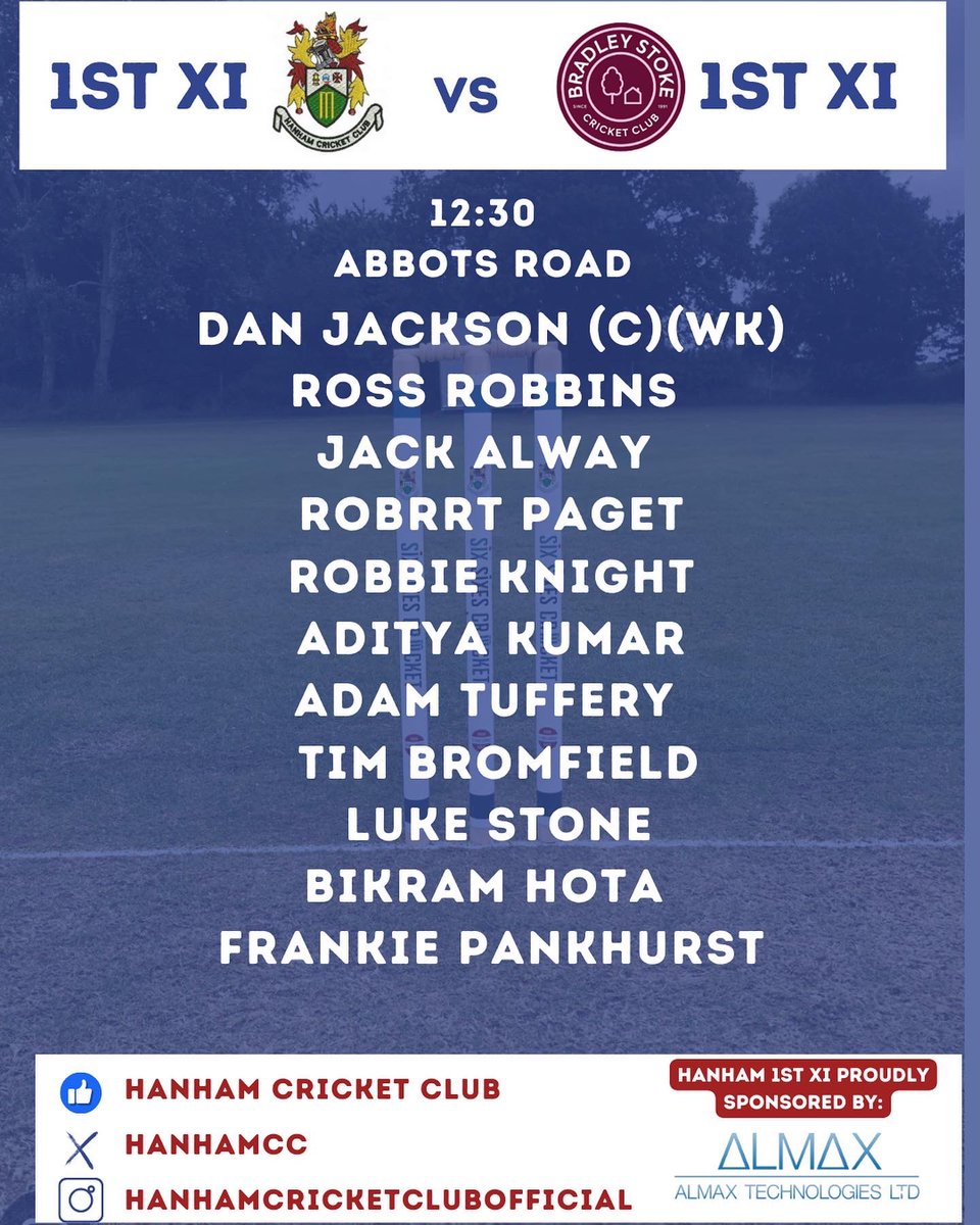 Your Hanham sides for this weekend!