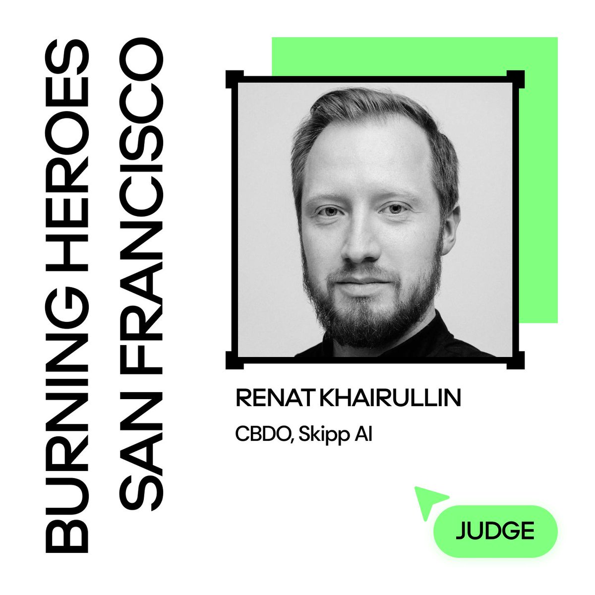 Another jury member - Renat Khairullin, CBDO at Skipp AI and Ex-Accelerator Director at Starta VC. Renat brings a wealth of experience as a seasoned Advisor and Investor, specializing in catalyzing the growth of startups in their pivotal 0-1 phase.