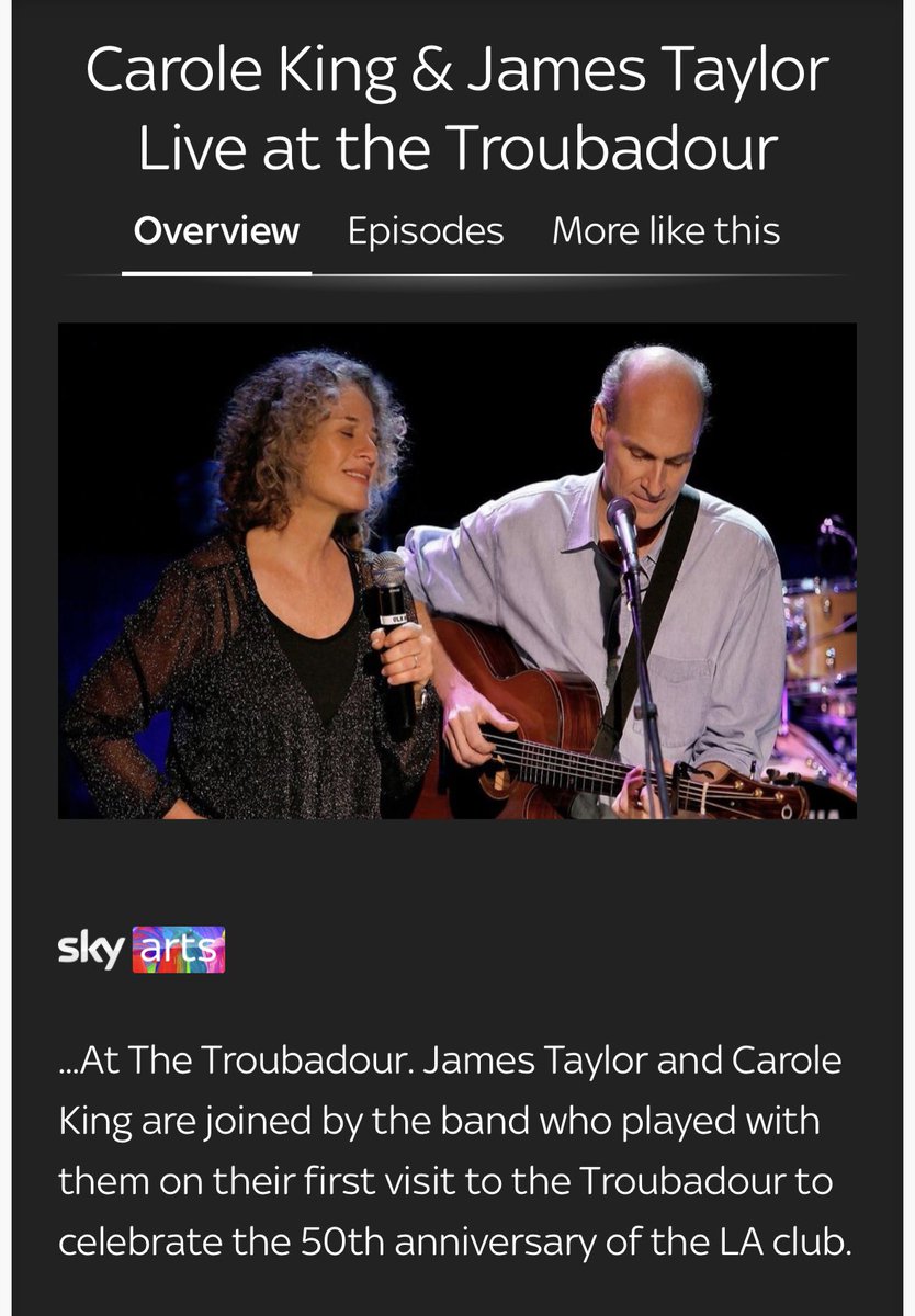 Saw them on tour  at the Manchester Free Trade Hall in  1971 (for 75p). A life highlight. This 50th anniversary concert at The Troubadour captures the magic. How lucky were we??? }#JamesTaylor #CaroleKing