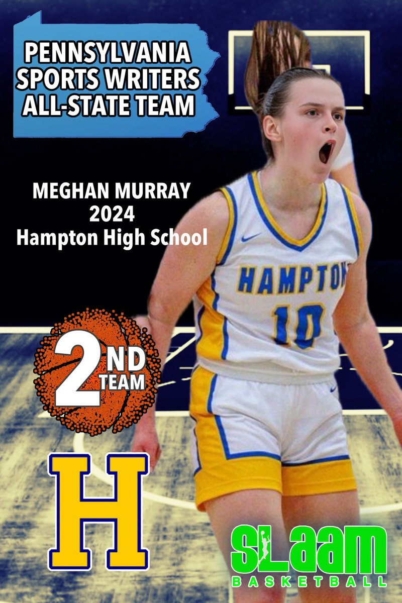 What more can we say about the Heart of the #SLAAMFam for the past 3 years!!!  PA Sports Writers All-State Selection- Way to go <a href="/mmurray2024/">Meghan</a> heading to <a href="/KentStWBB/">Kent State Women’s Basketball</a>!!!  @Slaam2024Hurt
