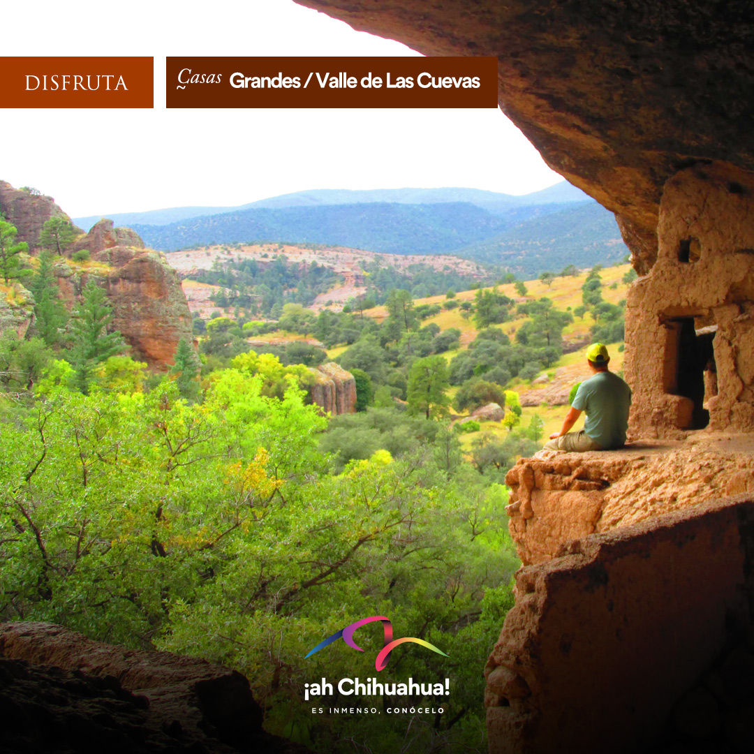 Disfruta de

El hermoso Valle de las Cuevas, en Casas Grandes Chihuahua, está ubicado en un ecosistema de bosque de pino encino, visita las diversas cuevas con construcciones dentro de los abrigos rocosos. Acantilados convertidos en vivienda por sus antiguos pobladores.
