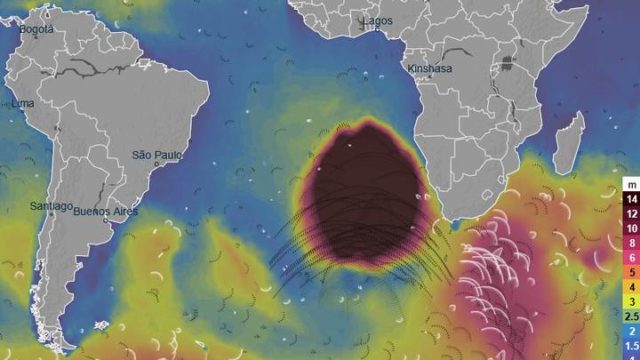 **Anomalía Climática Reaparece en el Atlántico Sur Frente a África**

Fuente: @EarthquakeChil1