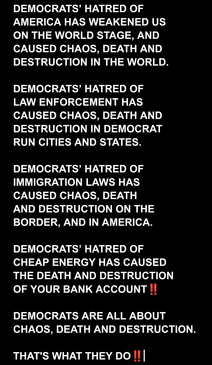 #DemocratsDividingandDestroyingAmerica DEMOCRATS ARE DESTROYING AMERICA.