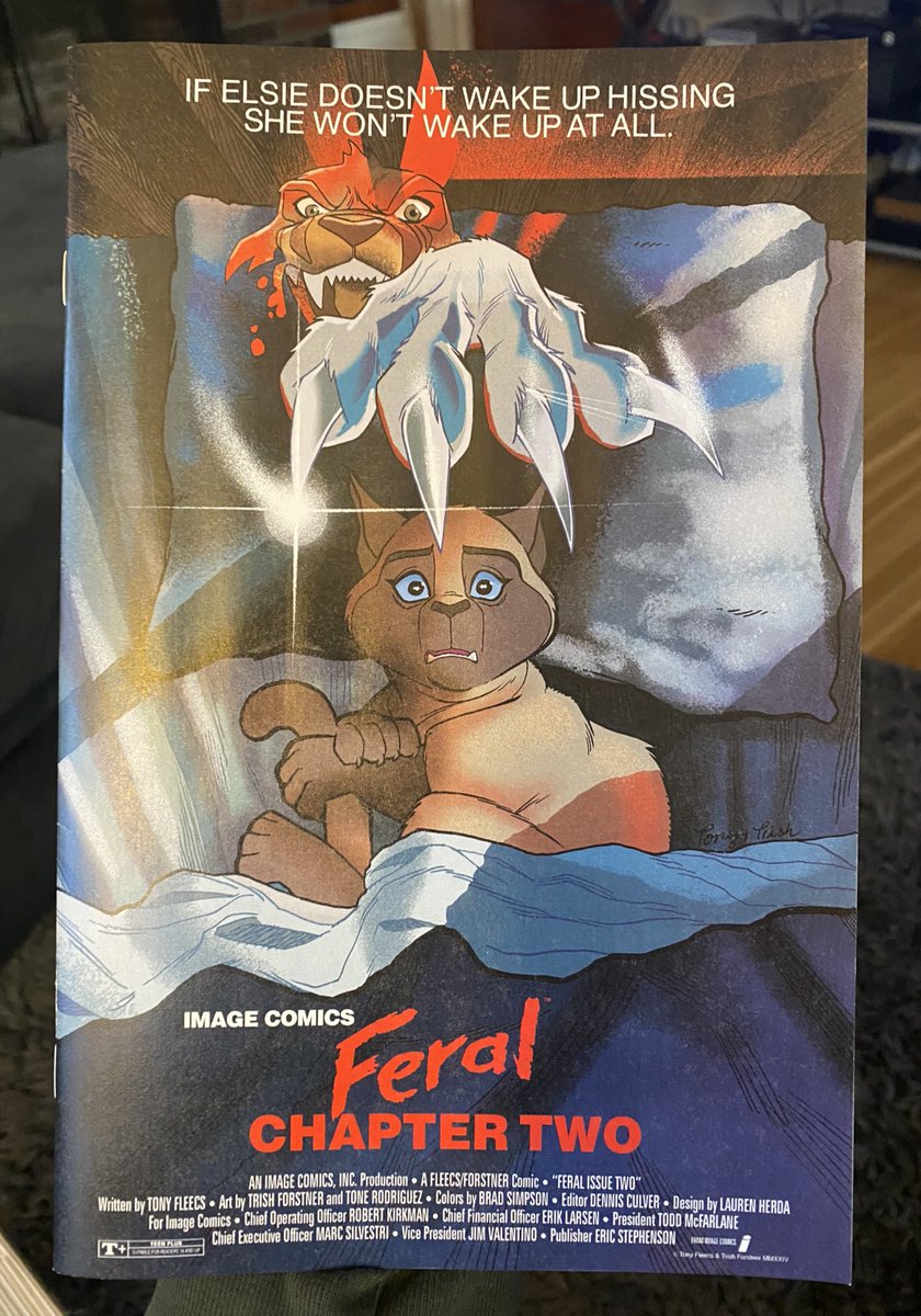 #Comics #NCBD Feral #2 from @ImageComics by @TonyFleecs @TrishForstner Tone Rodriguez & @20EyesBrad Our heroes (the poor lost house cats) are trapped in the wilderness surrounded by rabid, wild animals. Will they escape or will they never see home again? LOVING this book!!