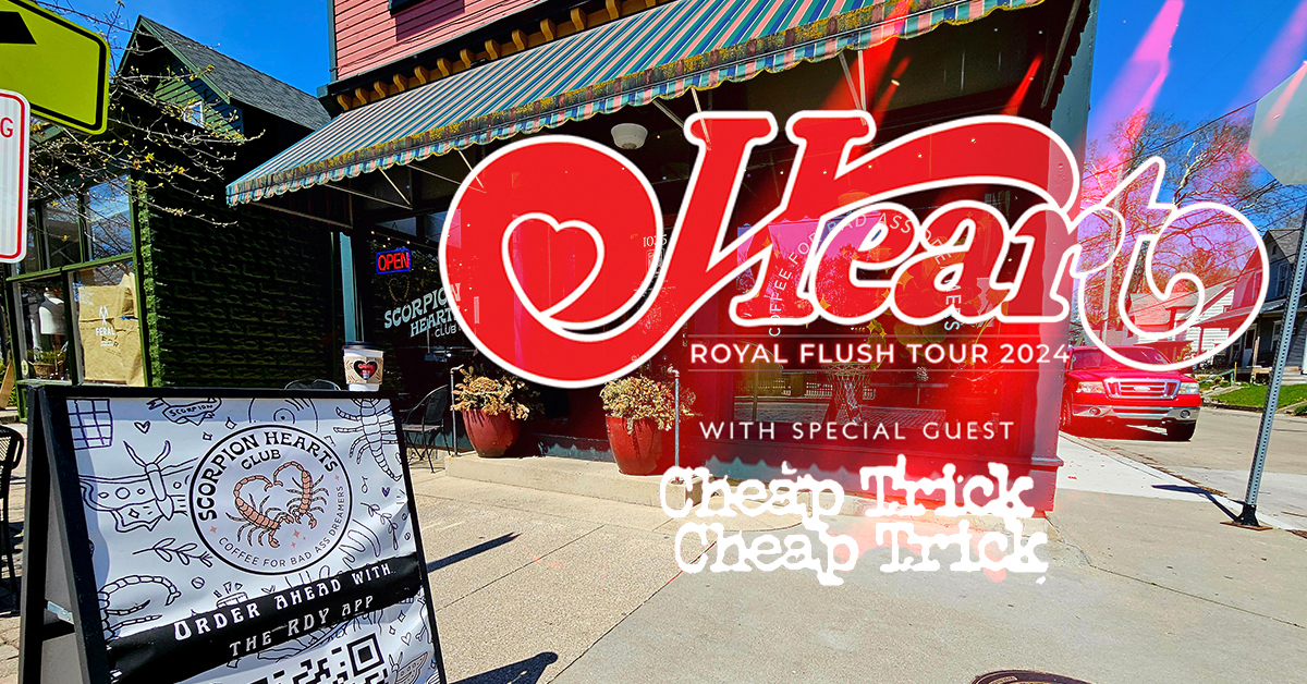 Want to WIN YOUR WAY to see @officialheart on Aug. 21 at #VanAndelArena? Stop into Scorpion Hearts Club ❤️ 🦂 on Wealthy and grab a cup of coffee ☕ , scan the QR code on the cup & you'll be entered to win!