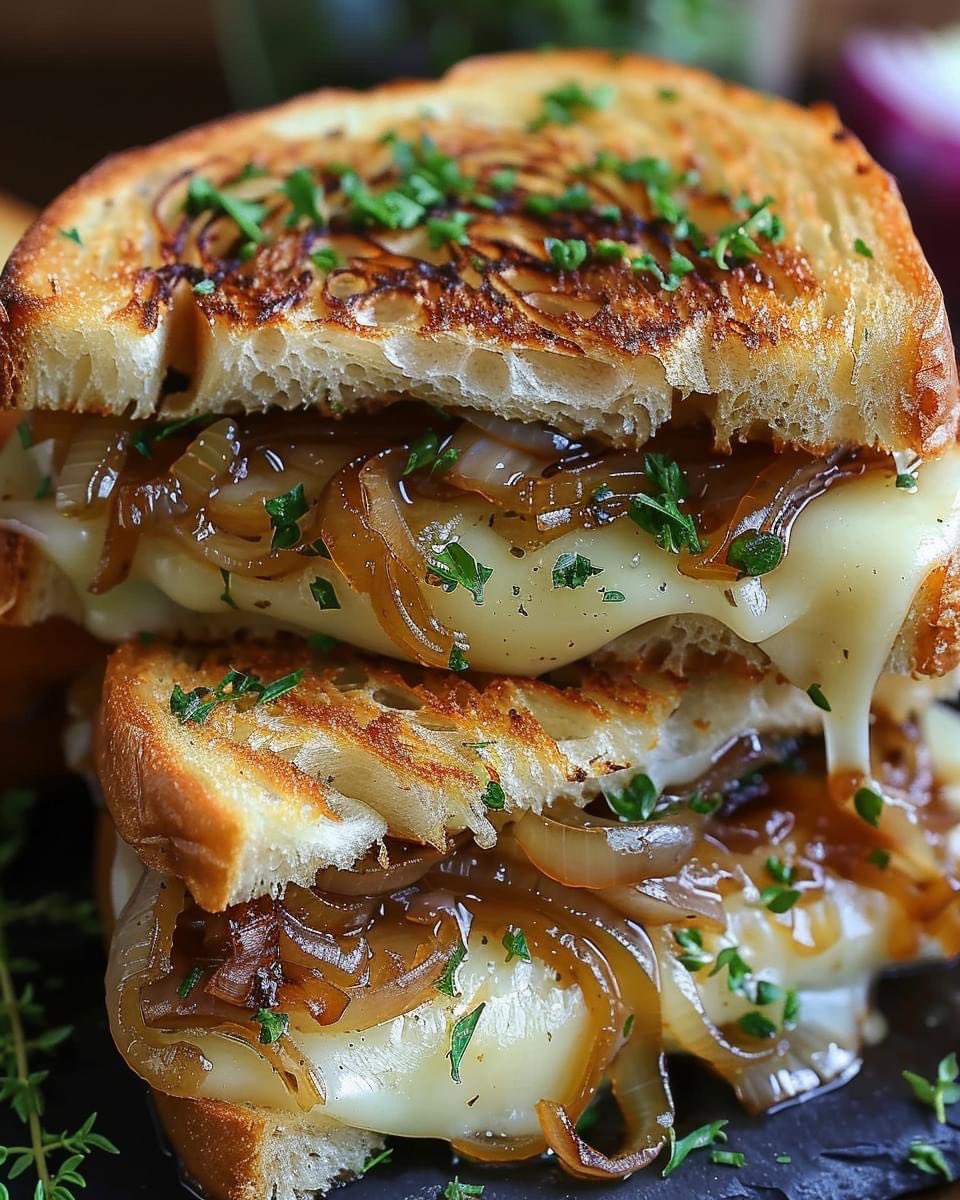 French Onion Grilled Cheese! 

Would you guys eat this sandwich? 
👊🏽💥