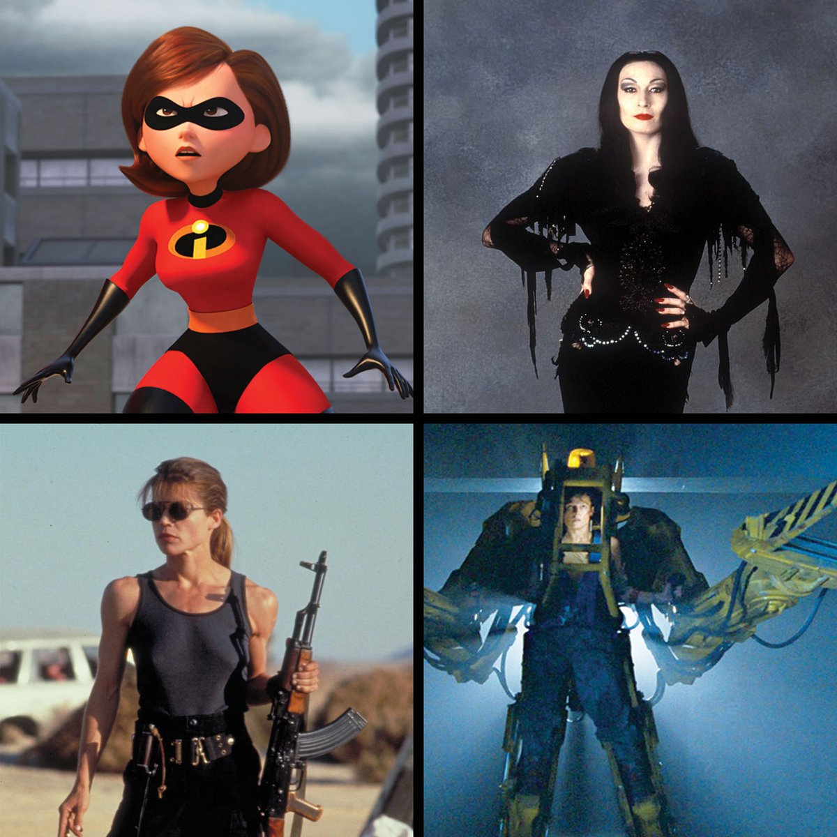 dearinnerdemons's tweet photo. What's your pick for the subject of the next #dearinnerdemons #MothersDay #comic? 
1. Helen Parr / #Elastigirl?
2. #Morticia Addams?
3. #SarahConnor ?
4. #EllenRipley 
Tell me your pick for a chance to win the Ripley/Newt Mother's Day Card! https://t.co/DPaG58kpdY