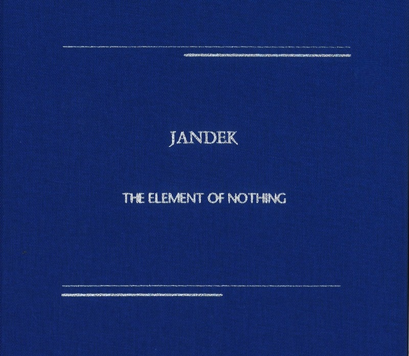 Jandek New BOOK Release: 0128 The Element of Nothing corwoodindustries.com/product/0128/