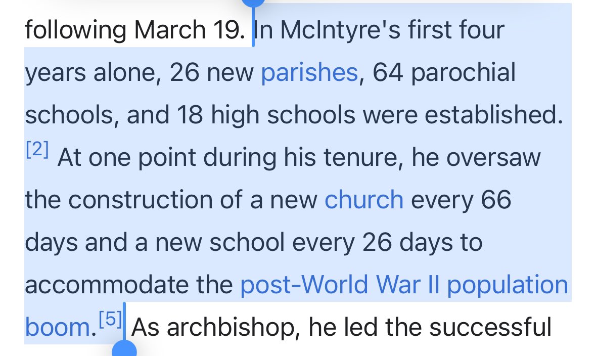 The growth of the Catholic Church in Los Angeles in the 1940s was wild. A new church every 66 days and a new school every 26 days. Just mind boggling.