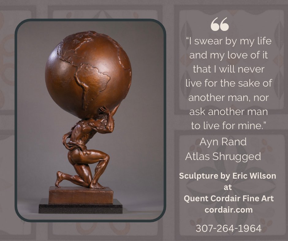 Art, it’s what we do! Comment “Atlas” below for more information about this sculpture. #atlas #atlasshrugged #AynRand