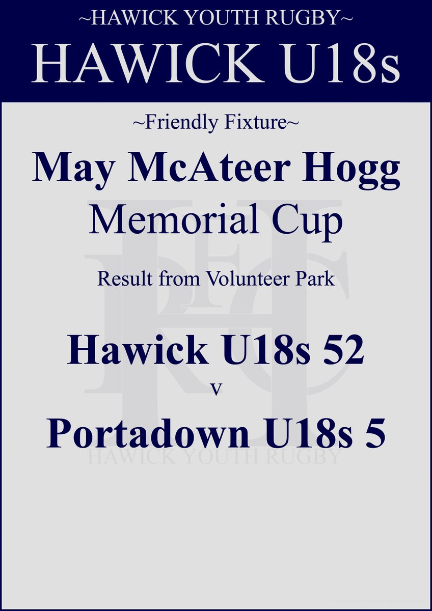 Result from tonight's friendly 💚💙 #HawickYouthRugby #BIHB #AONR