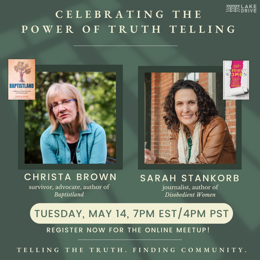 Please join @sarahstankorb & me for a virtual event, talking about our books, & with a moderated Q&A hosted by @LakeDriveBooks. May 14 at 7 pm EST. It's free but you do need to pre-register. Here's the link: eventbrite.com/e/celebrating-…