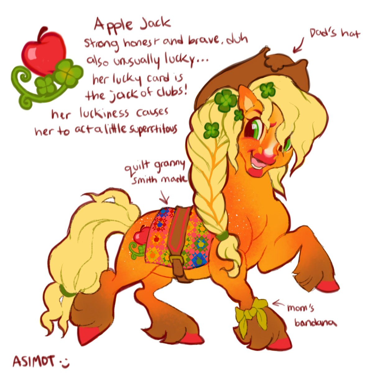 some Fluttershy and Applejack redesigns #mlp