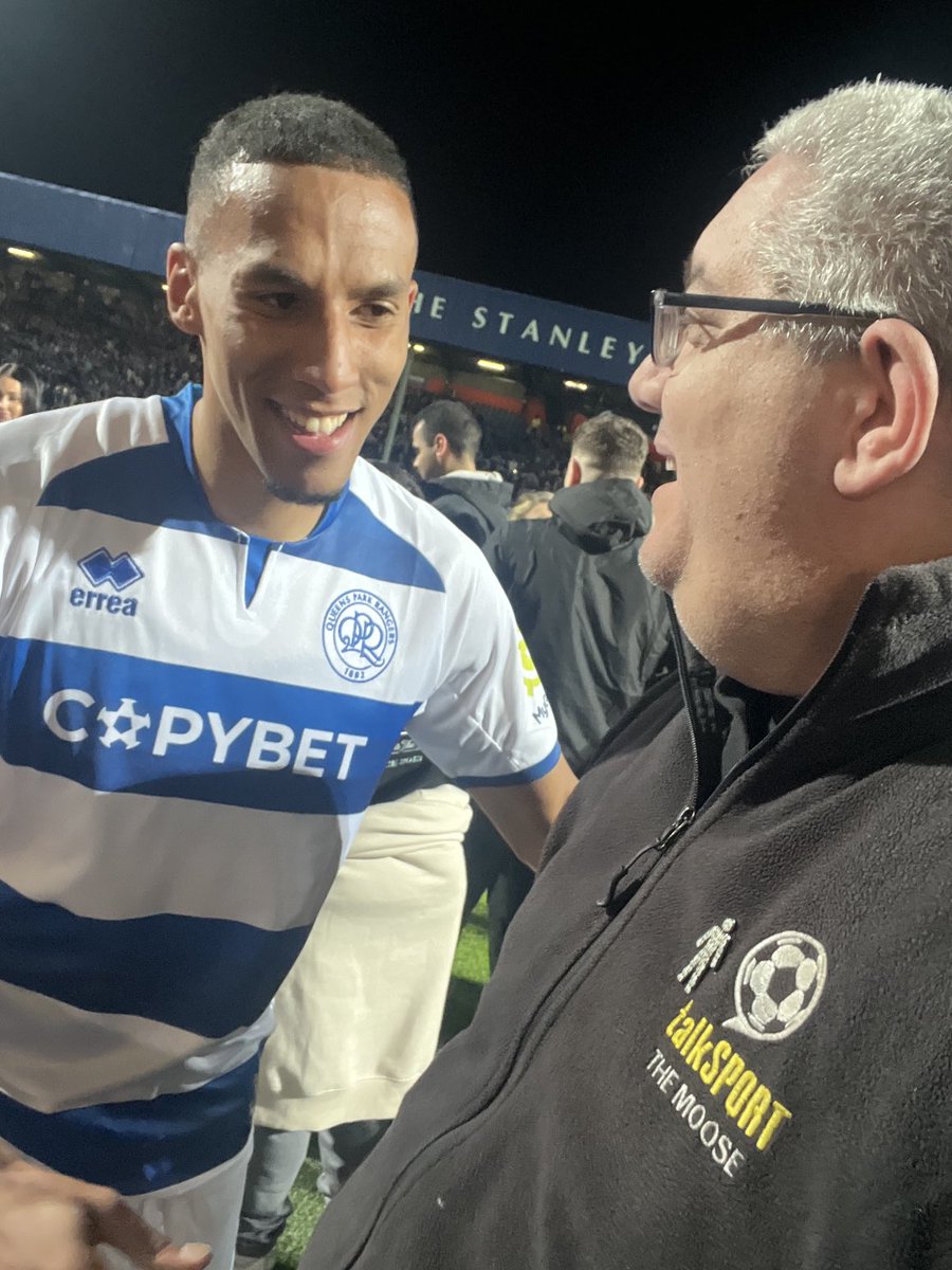 Great catching up with ⁦@QPR⁩ midfielder ⁦@IsaacHayden65⁩ after the R’s secured safety tonight, congratulations my friend