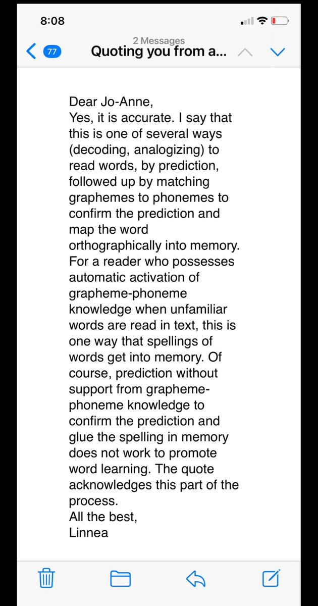 Kimmi Sorg (@kimmi45535524) on Twitter photo <a href="/FaithBorkowsky/">High Five Literacy</a> <a href="/BoksnerJudy/">Judy Boksner</a> As Ehri shared in her work that there are different ways to solve/decode. You know it from memory, use knowledge of the writing system, use analogy, and āuse initial letter plus context clues.. to anticipate what the word might be.ā She goes on about orthographic mapping. (Cont) <a href="/FaithBorkowsky/">High Five Literacy</a> <a href="/BoksnerJudy/">Judy Boksner</a> As Ehri shared in her work that there are different ways to solve/decode. You know it from memory, use knowledge of the writing system, use analogy, and āuse initial letter plus context clues.. to anticipate what the word might be.ā She goes on about orthographic mapping. (Cont)