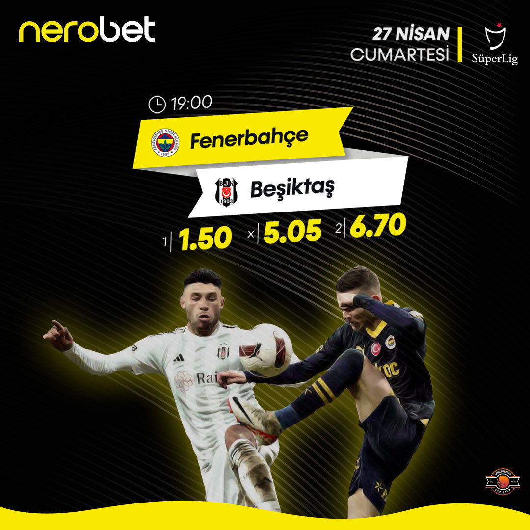 Fenerbahçe-Beşiktaş derbilerinin şifresi ilk gol😎
Sizce ilk golü kim atar❔    

nerobet güncel giriş adresi🔗t2m.io/NRTW   

Tek maça 50 Bin₺ oynama imkanı🥳

#promotion #nerobet #guencelgiris #süperlig #fbvsbjk