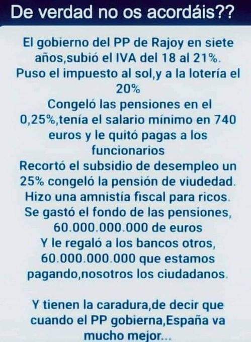 El personal olvida mu pronto las cosas...y Rajoy al lado de Feijóo  es un angelito puro y virginal...