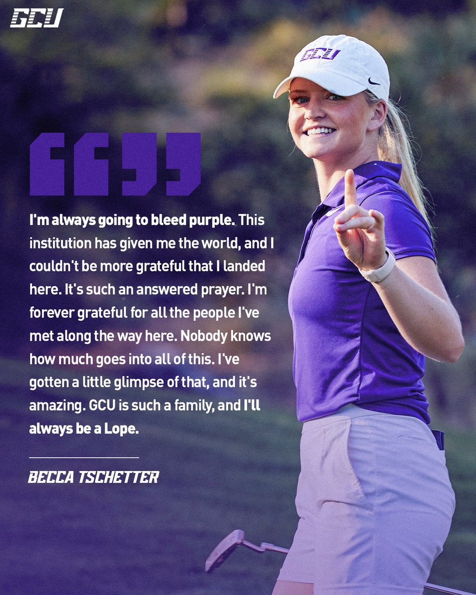 'I'm always going to bleed purple 💜' 

As the school year ends, SAAC president and senior Becca Tschetter shares what GCU means to her. #LopesUp