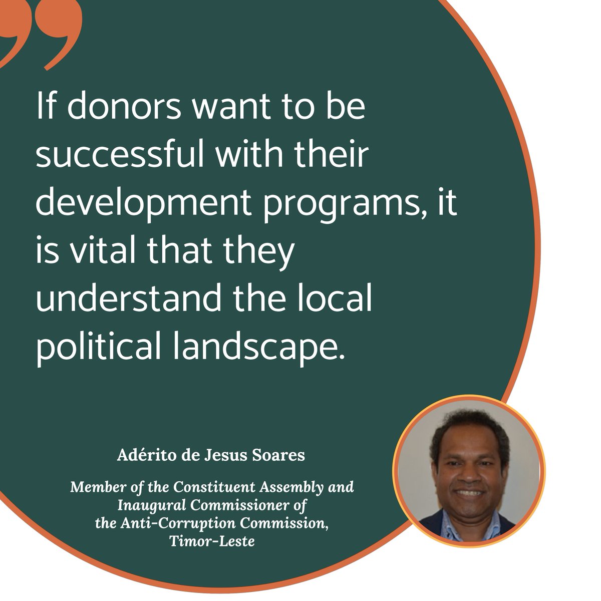 Understanding the local landscape & government intricacies is crucial for effective development practices. Here's a sneak peek at what Adérito de Jesus Soares will discuss at our virtual discussion: Politics, Development, & Change on 4/29. Register here: bit.ly/49W0Swp