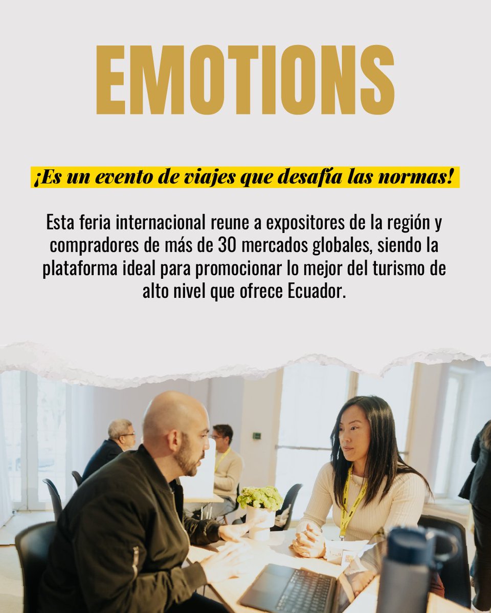 ¡Gracias!💓 Juntos🤝 logramos que la participación de Ecuador en Emotions sea impecable y que el mundo conociera todo lo que tenemos para ofrecer. #EstoEsEcuador🇪🇨